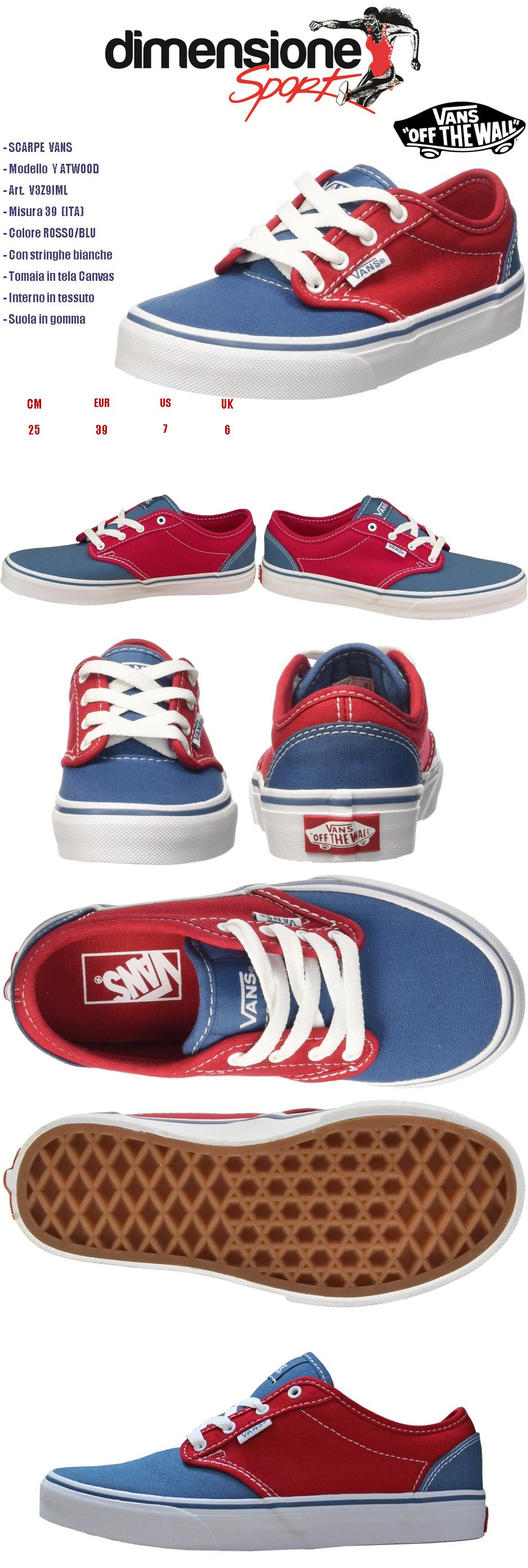 vans atwood donna rosso